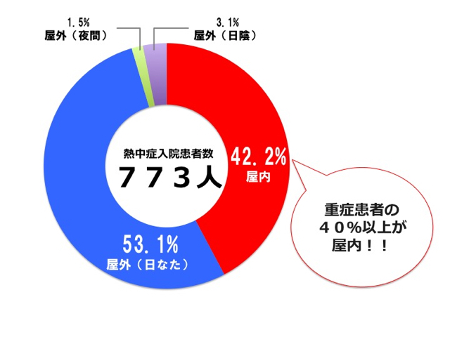 年齢別・男女別の熱中症による死亡数